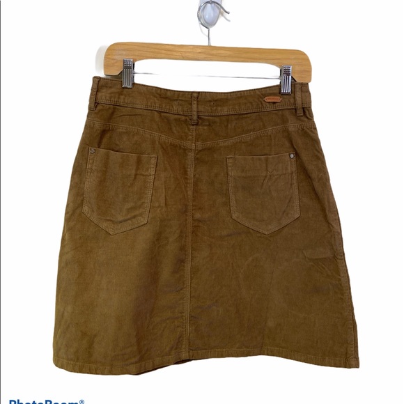 NWT Zara Corduroy Button Up Skirt Brown Large - Picture 5 of 5